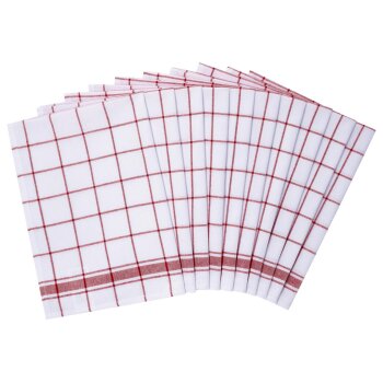 W5 Geschirrtücher 50x70cm , 10er Set (Rot) - B-Ware...