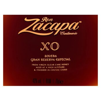 Ron Zacapa Centenario XO Solera Gran Reserva Especial Rum mit Geschenkbox und 2 Gläsern 40% Vol