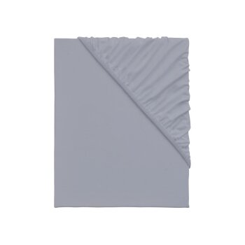 Emma Jersey-Spannbettlaken, 180-200 x 200 cm, grau -...