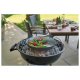 GRILLMEISTER Ø 32 Eisen-Grillpfanne / Ø 28,5 Eisen-Grillpfanne mit perforiertem Boden / Ø 20 Eisen-Grillpfanne mit Servierbrett (Eisenpfanne 28cm, gelocht) - B-Ware sehr gut