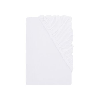 LIVARNO Spannbettlaken, Jersey, 180 - 200 x 200 cm, weiß - B-Ware sehr gut