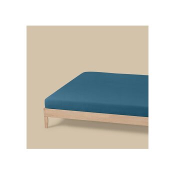 LIVARNO Spannbettlaken, Jersey, 180 - 200 x 200 cm, blau...