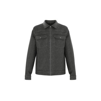 LIVERGY® Herren-Jeansjacke, aus reiner Baumwolle, S, schwarz - B-Ware neuwertig