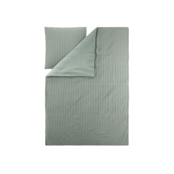 LIVARNO® Luxus-Satin-Bettwäsche, 155 x 220 cm, grün - B-Ware neuwertig