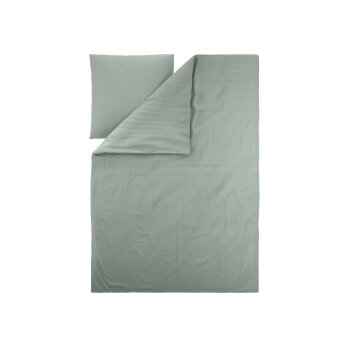 LIVARNO® Luxus-Satin-Bettwäsche, 155 x 220 cm, grün - B-Ware neuwertig