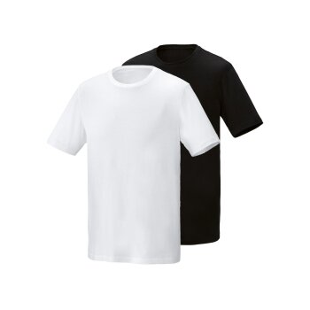 PARKSIDE® Herren-T-Shirts, 2 Stück, mit HeiQ Mint™ Technologie, M, schwarz/weiß - B-Ware neuwertig