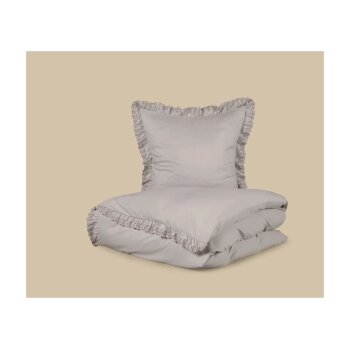 LIVARNO® Mikrofaser-Satin-Bettwäsche, 135 x 200 cm, grau - B-Ware neuwertig