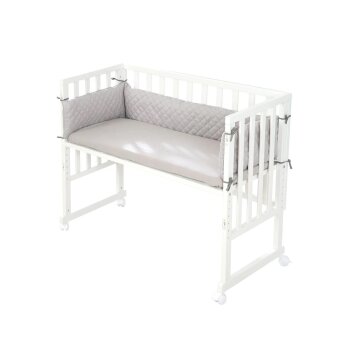 roba Stuben- & Beistellbett 3in1 mit Barriere, grau...