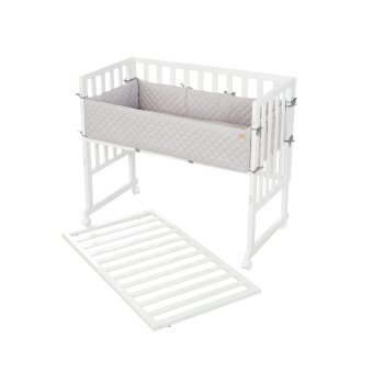 roba Stuben- & Beistellbett 3in1 mit Barriere, grau weiß - B-Ware
