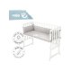 roba Stuben- & Beistellbett 3in1 mit Barriere, grau weiß - B-Ware
