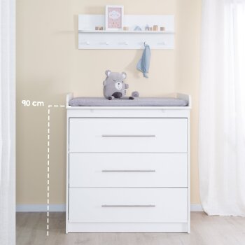 roba Wickelkommode Maren mit abnehmbarem Aufsatz, schmal, 3 Schubladen, Wickelhöhe 90,5 cm - B-Ware