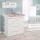 roba Wickelkommode Maren mit abnehmbarem Aufsatz, schmal, 3 Schubladen, Wickelhöhe 90,5 cm - B-Ware
