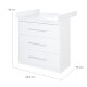roba Wickelkommode Maren mit abnehmbarem Aufsatz, schmal, 3 Schubladen, Wickelhöhe 90,5 cm - B-Ware