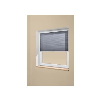 LIVARNO® Plissee Rollo, für Fenster, Montage ohne Bohren, 100 x 130 cm, grau - B-Ware sehr gut