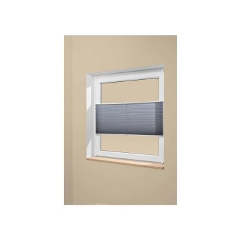 LIVARNO® Plissee Rollo, für Fenster, Montage ohne Bohren, 100 x 130 cm, grau - B-Ware sehr gut