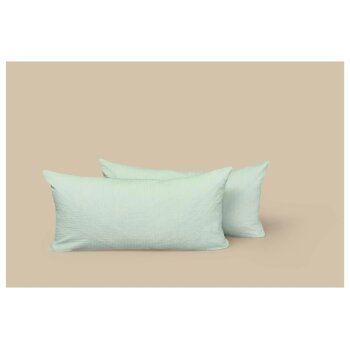 LIVARNO® Kissenbezug, aus Seersucker, 80 x 40 cm, hellgrün - B-Ware neuwertig