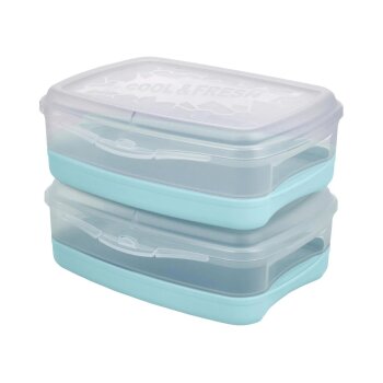 SILVERCREST® Kühl-Lunchboxen/ Kühl-Partycontainer/ Kühl-Tortenglocke (Kühl-2er Set) - B-Ware sehr gut