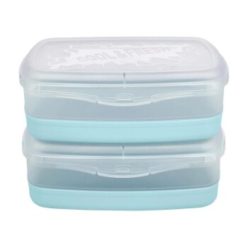 SILVERCREST® Kühl-Lunchboxen/ Kühl-Partycontainer/ Kühl-Tortenglocke (Kühl-2er Set) - B-Ware sehr gut