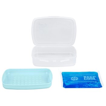 SILVERCREST® Kühl-Lunchboxen/ Kühl-Partycontainer/ Kühl-Tortenglocke (Kühl-2er Set) - B-Ware sehr gut