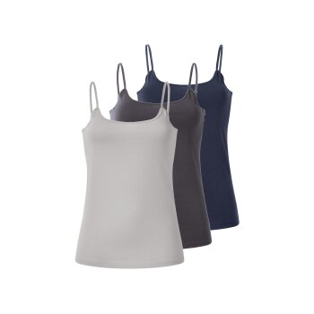 esmara® Damen-Spaghettiträgerhemden, 3 Stück - B-Ware