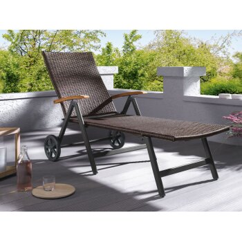LIVARNO home Rollliege »Valencia«, 6-fach verstellbar, braun - B-Ware