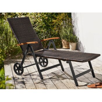 LIVARNO home Rollliege »Valencia«, 6-fach verstellbar, braun - B-Ware