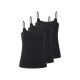 esmara® Damen-Spaghettiträgerhemden, 3 Stück, M, schwarz - B-Ware sehr gut