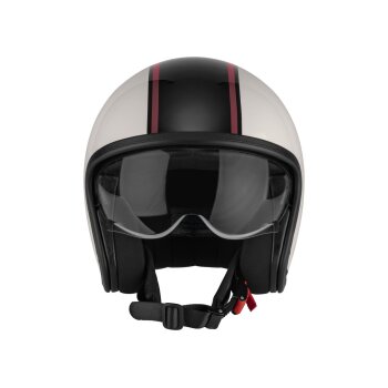 ULTIMATE SPEED® Jethelm, M, beige/schwarz/rot - B-Ware neuwertig