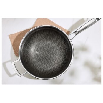 SILVERCREST® Premium-Edelstahl-Wok mit Wabenstruktur, Ø 28 cm - B-Ware neuwertig