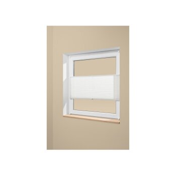 LIVARNO® Plissee-Rollo, für Fenster, Montage ohne Bohren, 70 x 130 cm, weiß - B-Ware sehr gut