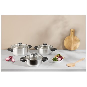 SILVERCREST® Edelstahl-Topf-Set, 6-teilig - B-Ware gut