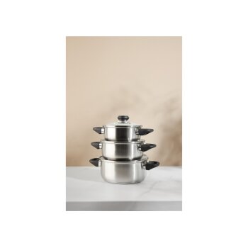 SILVERCREST® Edelstahl-Topf-Set, 6-teilig - B-Ware gut