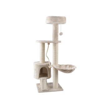 zoofari® Kratzbaum, mit Liegefläche und Höhle, creme - B-Ware sehr gut