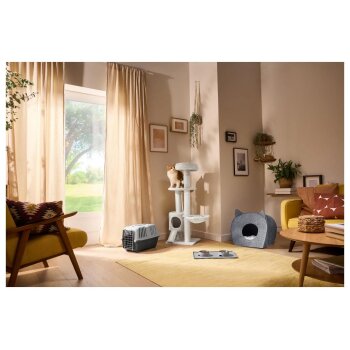 zoofari® Kratzbaum, mit Liegefläche und Höhle, creme - B-Ware sehr gut