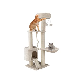 zoofari® Kratzbaum, mit Liegefläche und Höhle, creme - B-Ware sehr gut