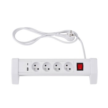 TRONIC® Tischsteckdosenleiste, weiß - B-Ware...