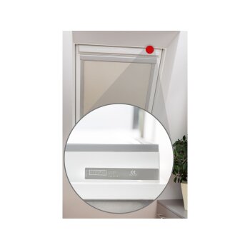Lichtblick Dachfensterrollo Skylight, für Velux-Fenster, verdunkelnd, wärmeisolierend, 97,3 x 122 cm, SK08, weiß - B-Ware neuwertig
