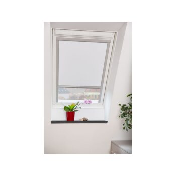 Lichtblick Dachfensterrollo Skylight, für Velux-Fenster, verdunkelnd, wärmeisolierend, 97,3 x 122 cm, SK08, weiß - B-Ware neuwertig