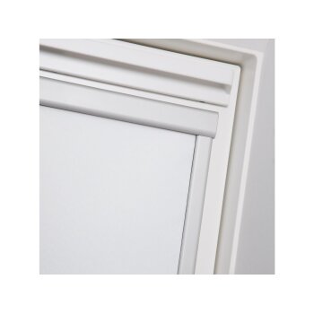 Lichtblick Dachfensterrollo Skylight, für Velux-Fenster, verdunkelnd, wärmeisolierend, 97,3 x 122 cm, SK08, weiß - B-Ware neuwertig