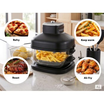 SILVERCREST® Glas-Heißluftfritteuse »SHFDG 1500 A1«, 2 l bzw. 4 l - B-Ware