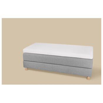 LIVARNO® Bi-Elastic-Boxspring-Spannbettlaken, 90-100 x 200 cm, weiß- B-Ware neuwertig