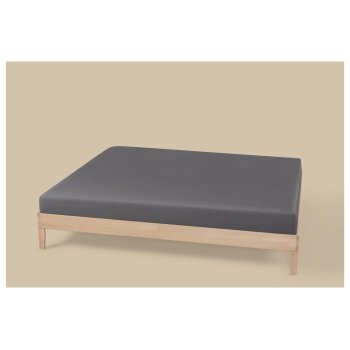 LIVARNO® Jersey-Spannbettlaken, 180-200 x 200 cm (Dunkelgrau) - B-Ware neuwertig