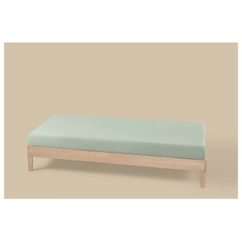 LIVARNO® Jersey-Spannbettlaken, 90-100 x 200 cm, grün - B-Ware neuwertig
