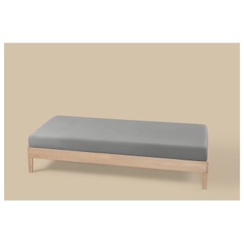 LIVARNO® Jersey-Spannbettlaken, 90-100 x 200 cm, grau - B-Ware neuwertig