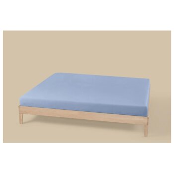 LIVARNO® Jersey-Spannbettlaken, 180-200 x 200 cm, blau - B-Ware neuwertig