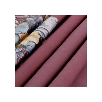 LIVARNO home Bettwäsche, aus Satin, 135 x 200 cm, Bordeaux - B-Ware neuwertig