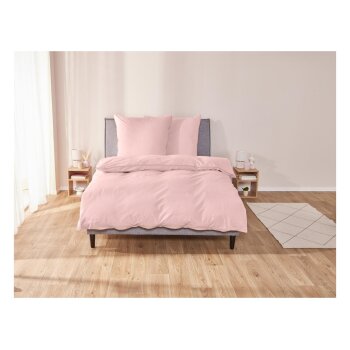 LIVARNO home Edel-Renforcé-Bettwäsche, 155 x 220 cm, rosa - B-Ware sehr gut
