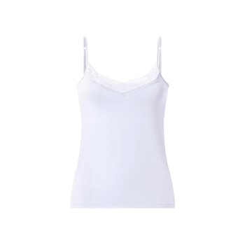 ESMARA® Damen Spaghettiträgerhemd mit Spitze, 3 Stück (Schwarz/weiß, XL(48/50)) - B-Ware neuwertig