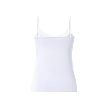 ESMARA® Damen Spaghettiträgerhemd mit Spitze, 3 Stück (Schwarz/weiß, XL(48/50)) - B-Ware neuwertig