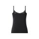 ESMARA® Damen Spaghettiträgerhemd mit Spitze, 3 Stück (Schwarz/weiß, XL(48/50)) - B-Ware neuwertig